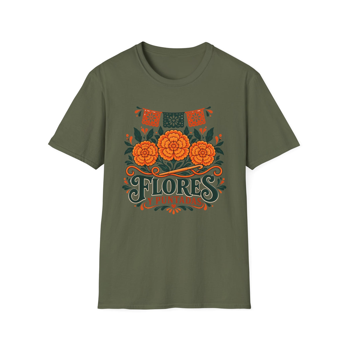 Flores Y Puntadas T-Shirt