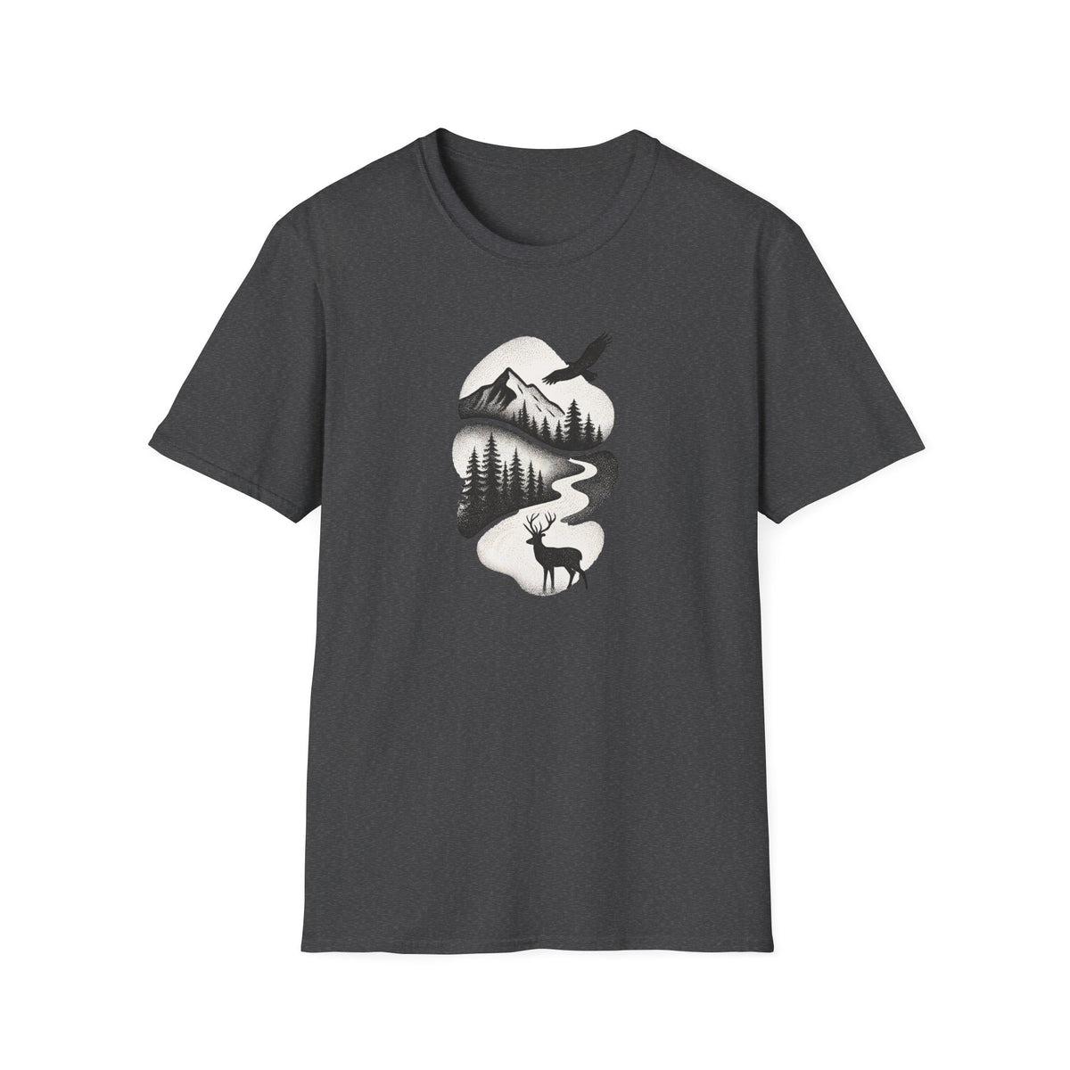 Deer in Mountain Landscape T-Shirt