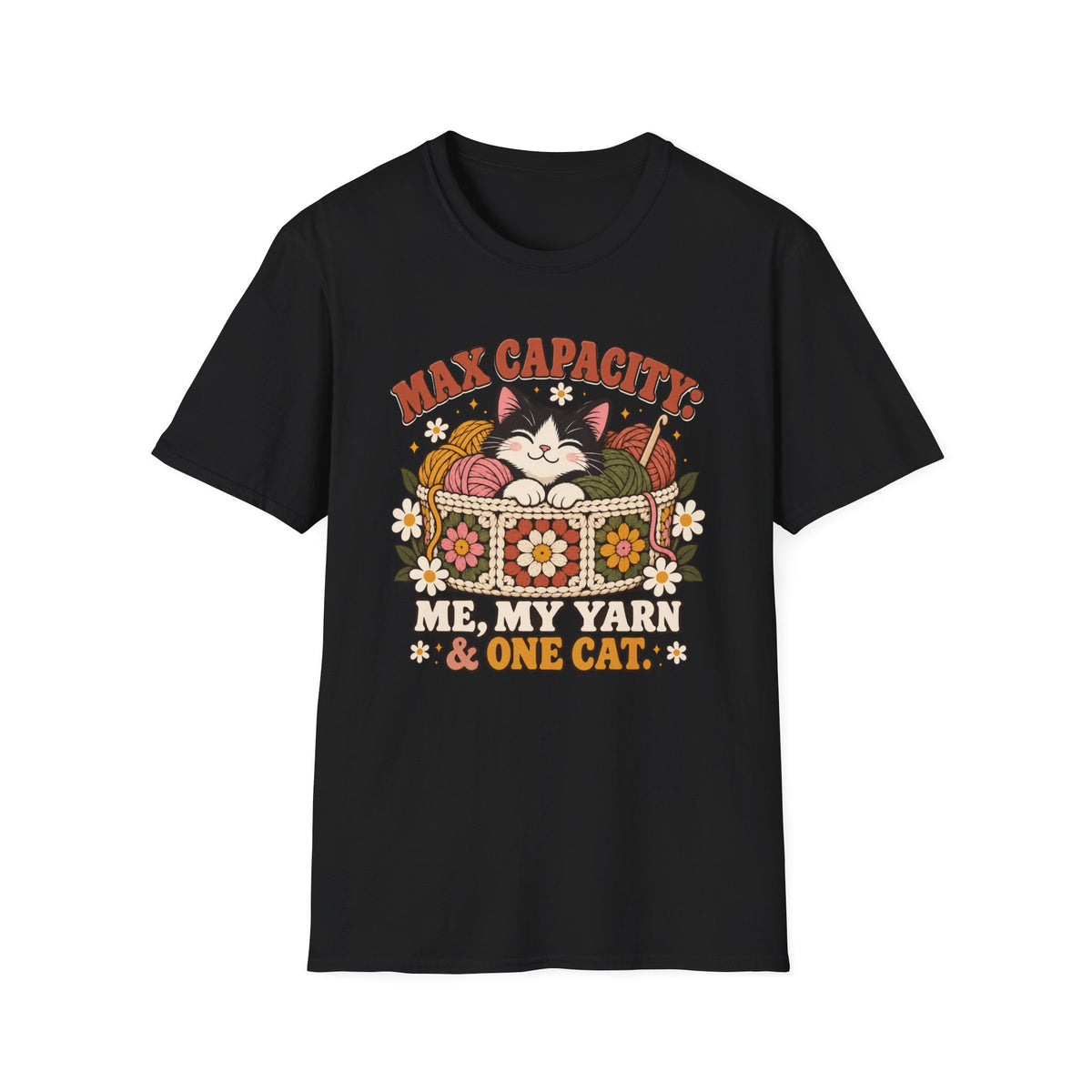 Cat Lover T-Shirt – Me, My Yarn & One Cat