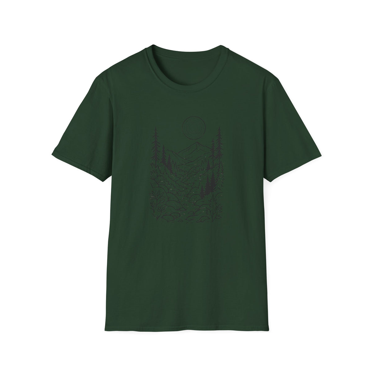 Moonlit Mountain Landscape T-Shirt