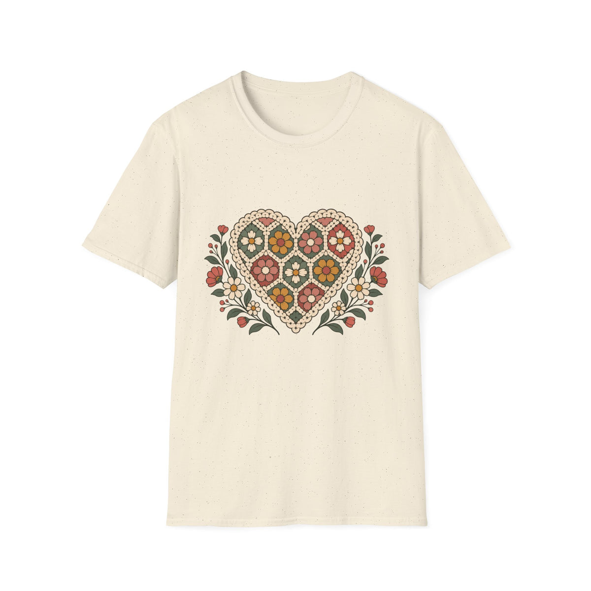Crocheted Heart T-Shirt