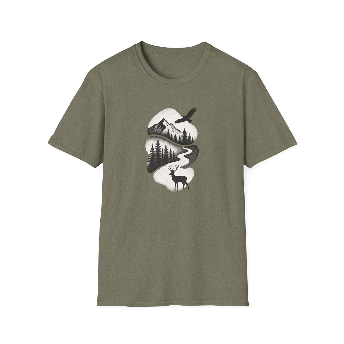 Deer in Mountain Landscape T-Shirt