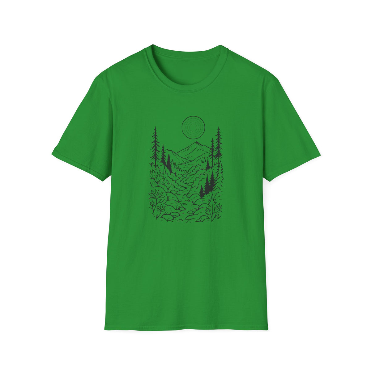 Moonlit Mountain Landscape T-Shirt